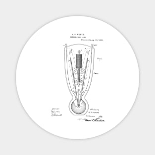 Electric Arc Lamp Vintage Patent Hand Drawing Magnet